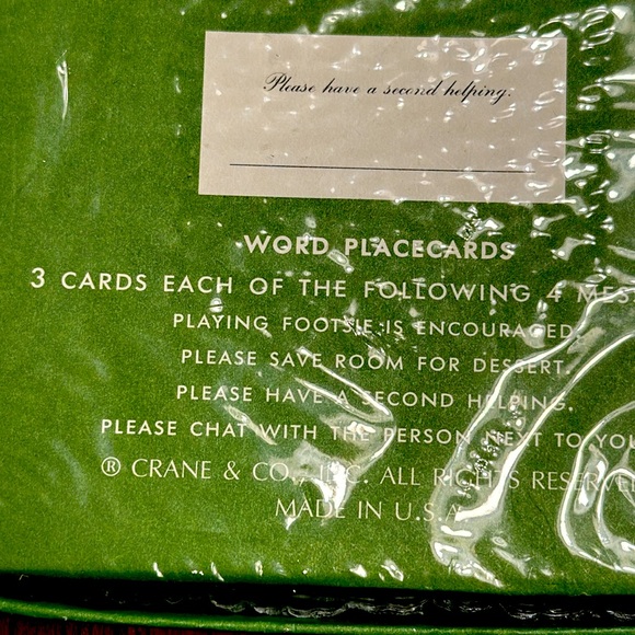 NEW Kate Spade dining place cards. (12) & 8 unbranded card holders. - Picture 3 of 4